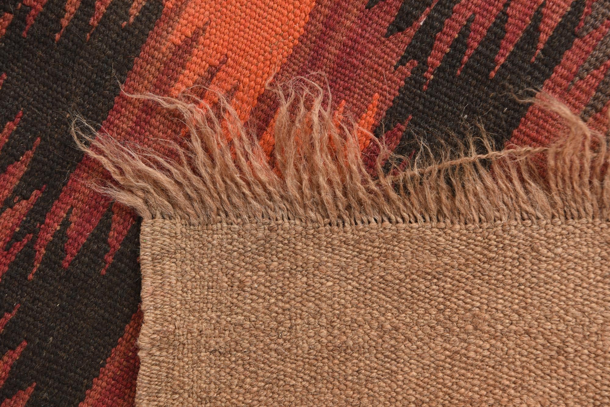 4' 3 x 15' Hand Woven Kilim Fars Wool Runner Rug