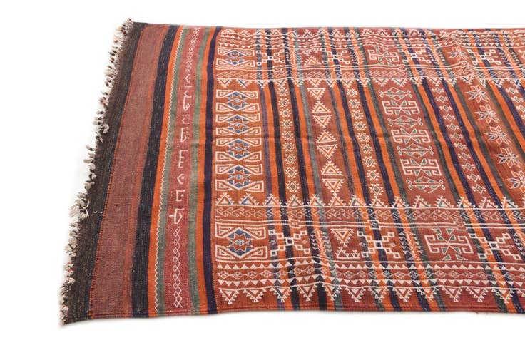 Detail image of 4' x 11' 2 Hand Woven Kilim Fars Wool Runner Rug