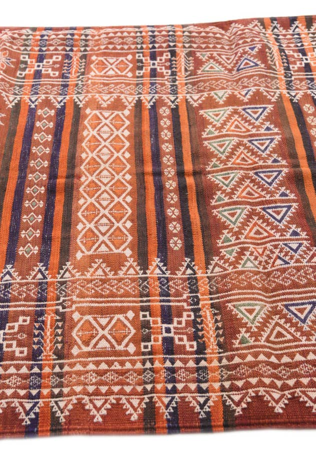 Detail image of 4' x 11' 2 Hand Woven Kilim Fars Wool Runner Rug