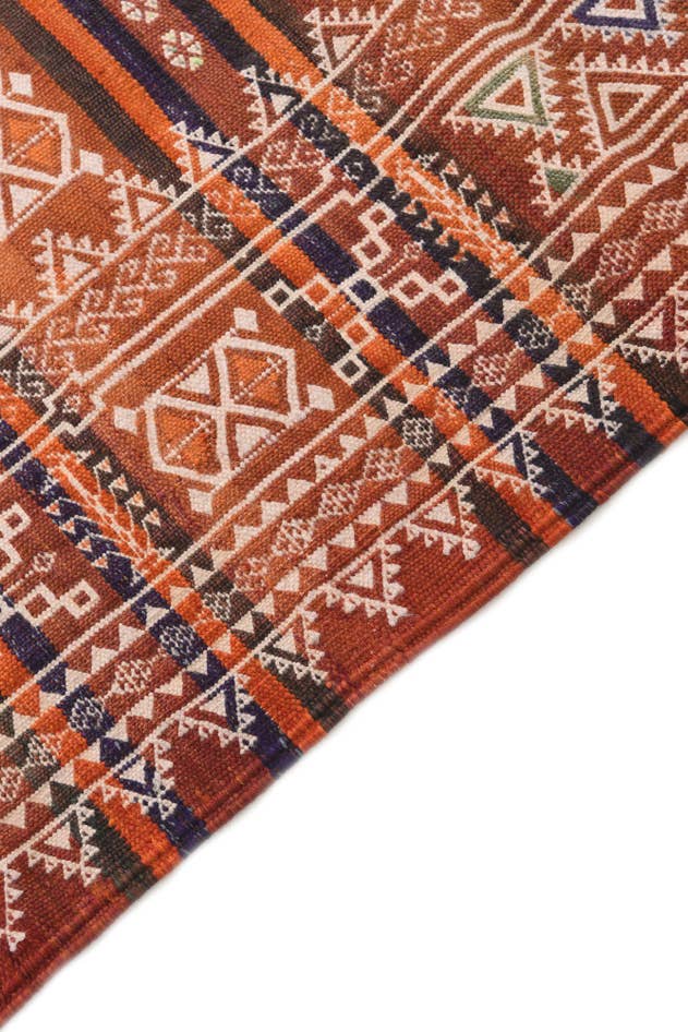 Detail image of 4' x 11' 2 Hand Woven Kilim Fars Wool Runner Rug