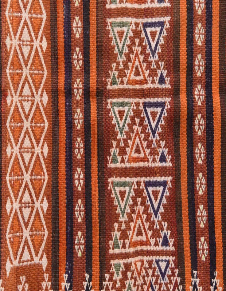 Detail image of 4' x 11' 2  Hand Woven Kilim Fars Wool Runner Rug