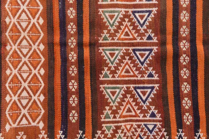 4' x 11' 2 Hand Woven Kilim Fars Wool Runner Rug