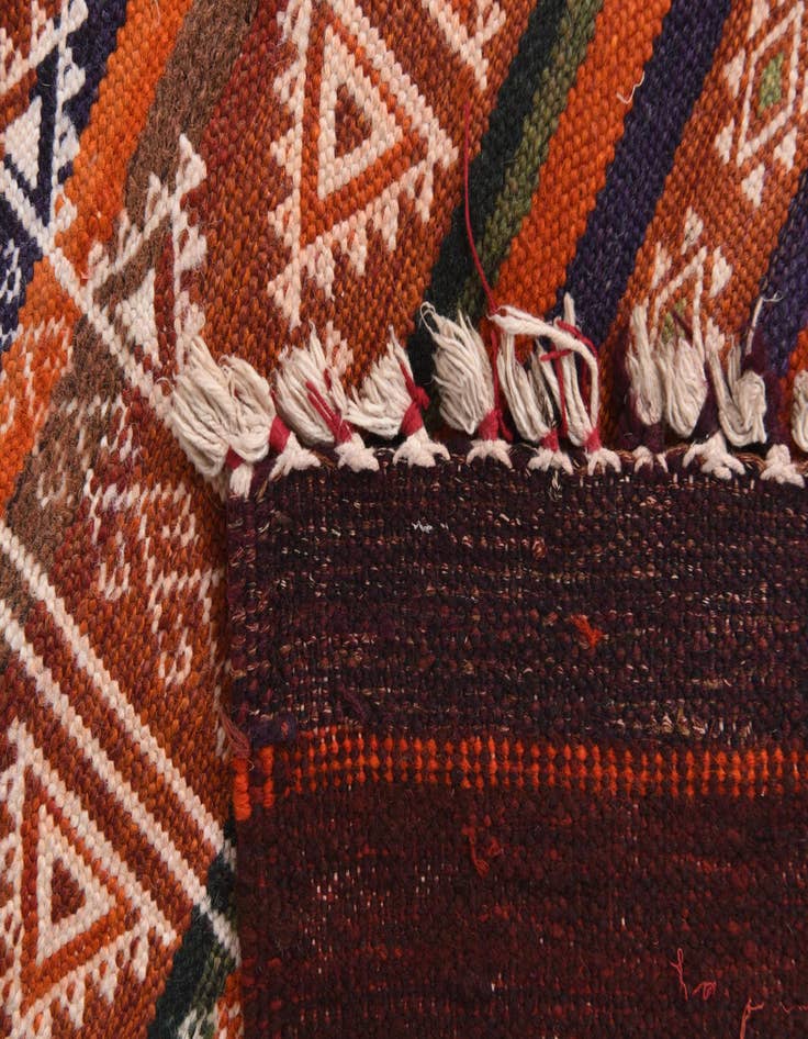Detail image of 4' x 11' 2  Hand Woven Kilim Fars Wool Runner Rug