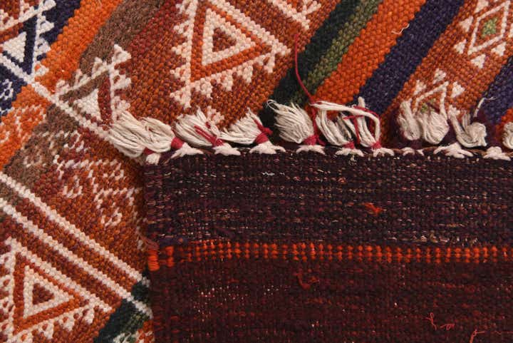 4' x 11' 2 Hand Woven Kilim Fars Wool Runner Rug
