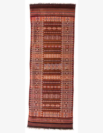 4' x 11' 2 Hand Woven Kilim Fars Wool Runner Rug