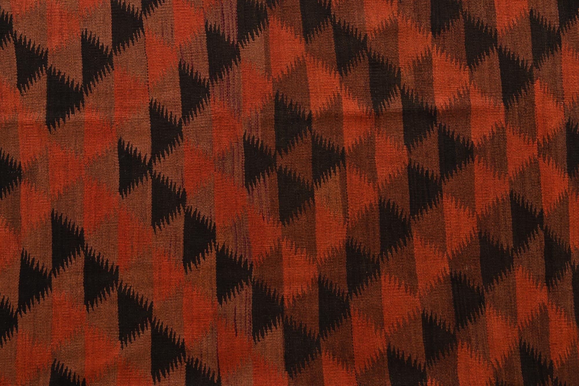 4' 8 x 15' 6 Hand Woven Kilim Fars Wool Runner Rug