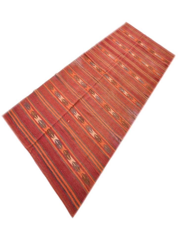 Detail image of 4' 5 x 11' 3 Hand Woven Kilim Fars Wool Runner Rug
