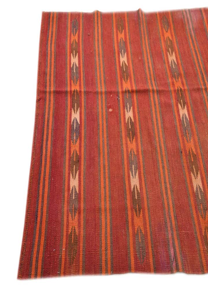 4' 5 x 11' 3 Hand Woven Kilim Fars Wool Runner Rug