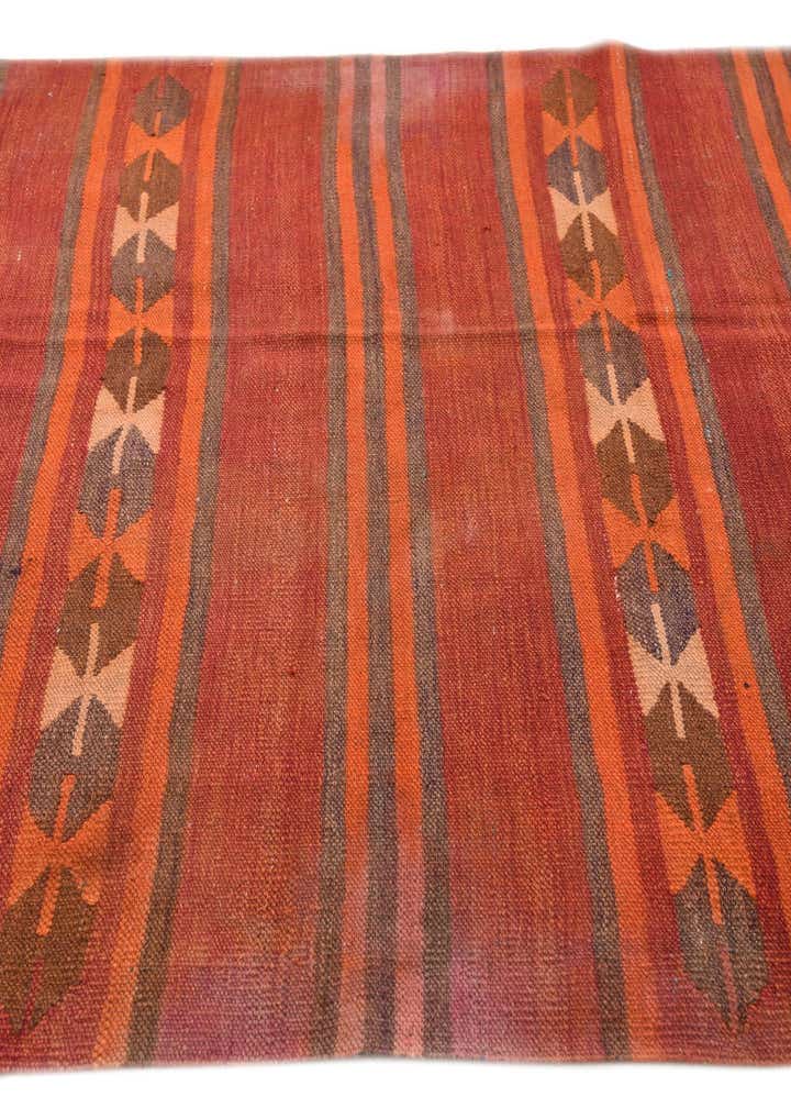 4' 5 x 11' 3 Hand Woven Kilim Fars Wool Runner Rug