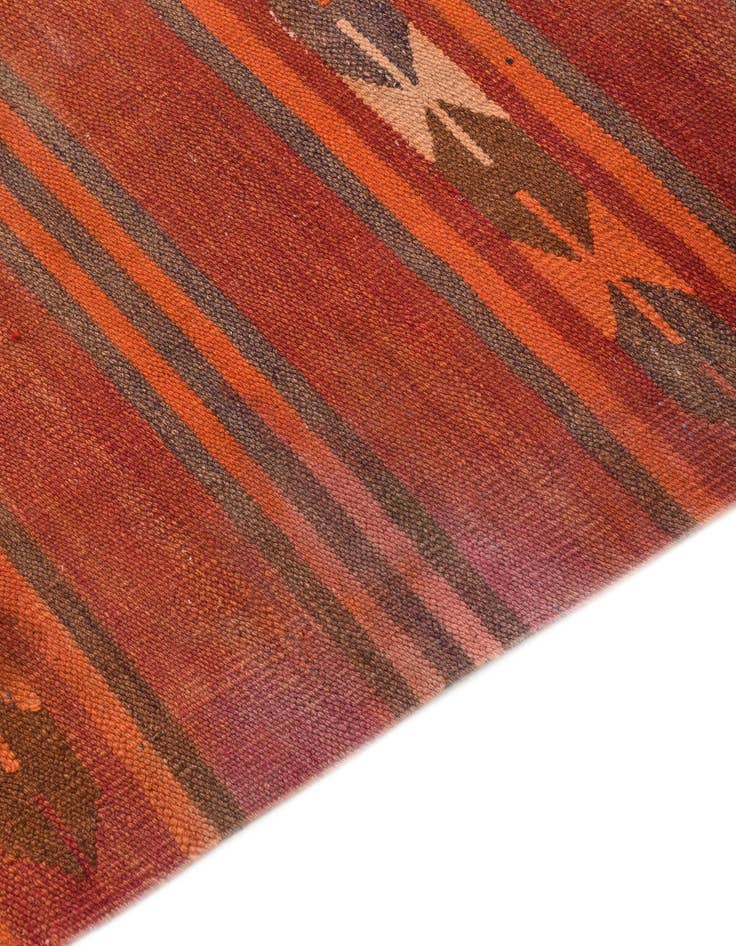 Detail image of 4' 5 x 11' 3 Hand Woven Kilim Fars Wool Runner Rug