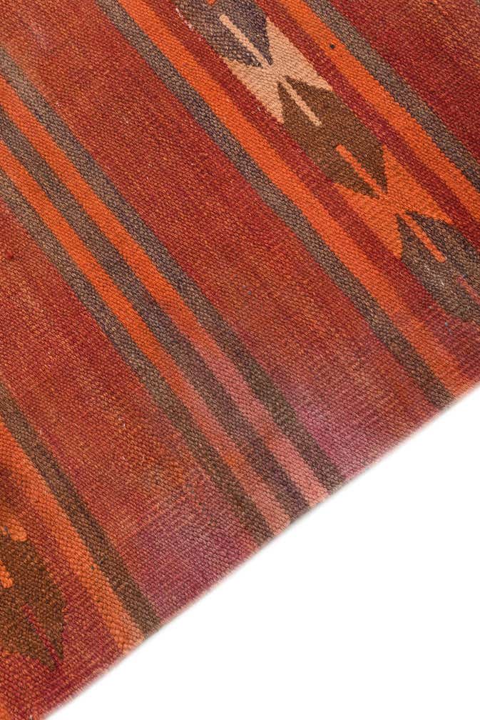 4' 5 x 11' 3 Hand Woven Kilim Fars Wool Runner Rug