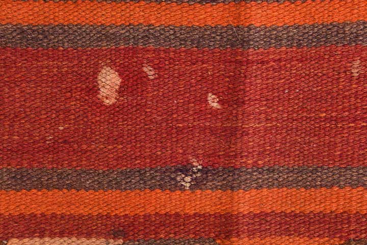 4' 5 x 11' 3 Hand Woven Kilim Fars Wool Runner Rug
