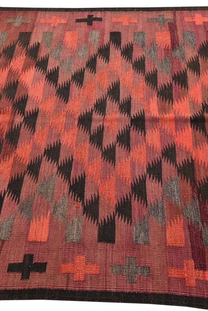 4' 5 x 14' Hand Woven Kilim Fars Wool Runner Rug