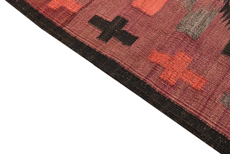 Detail image of 4' 5 x 14' Hand Woven Kilim Fars Wool Runner Rug