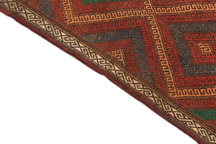 2' 10 x 9' Hand Woven Kilim Fars Wool Runner Rug