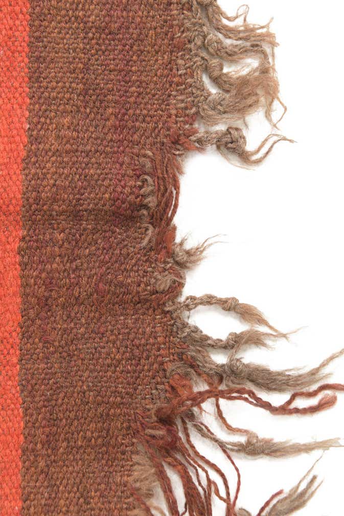 4' 4 x 11' 9 Hand Woven Kilim Fars Wool Runner Rug