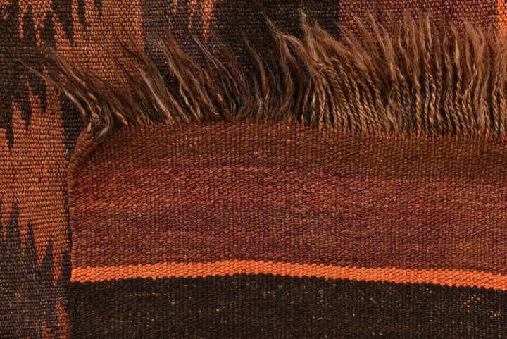 4' 5 x 14' 7 Hand Woven Kilim Fars Wool Runner Rug