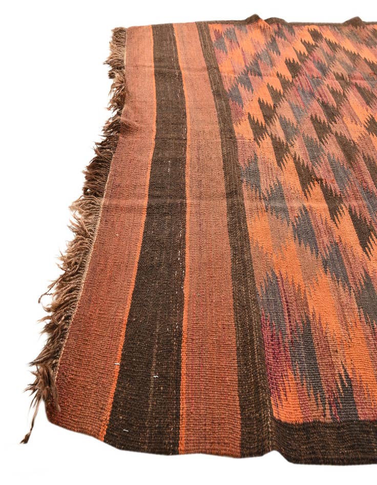Detail image of 4' 5 x 14' 7 Hand Woven Kilim Fars Wool Runner Rug