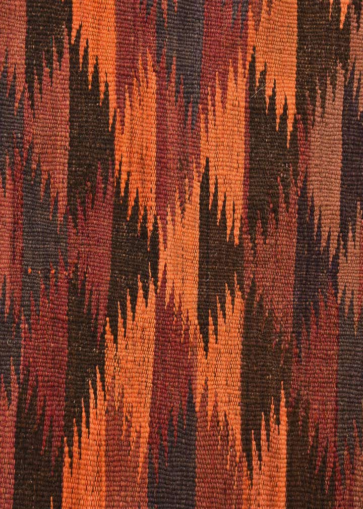 4' 5 x 14' 7 Hand Woven Kilim Fars Wool Runner Rug