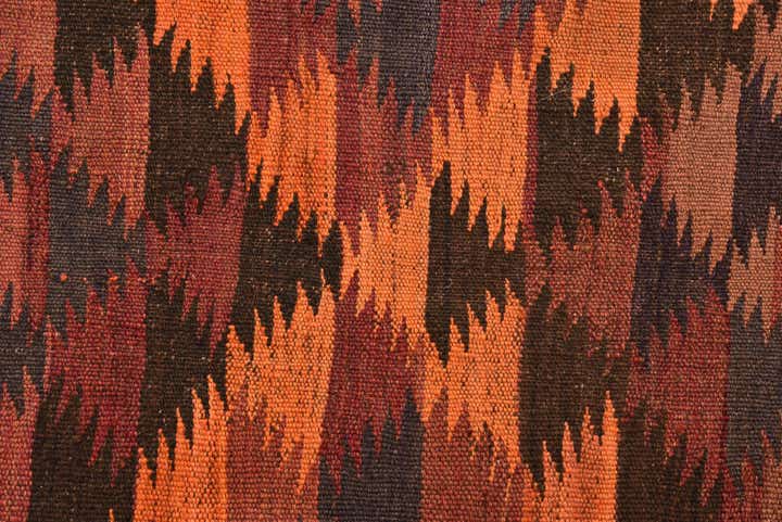 4' 5 x 14' 7 Hand Woven Kilim Fars Wool Runner Rug