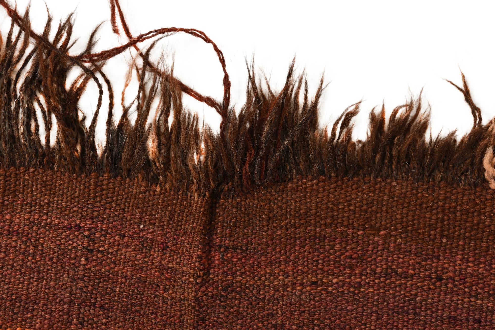 4' 5 x 14' 7 Hand Woven Kilim Fars Wool Runner Rug