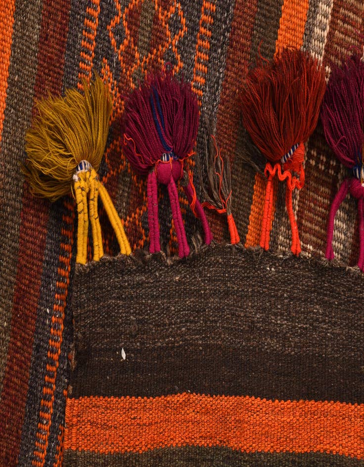 Detail image of 3' 6 x 10' 5  Hand Woven Kilim Fars Wool Runner Rug