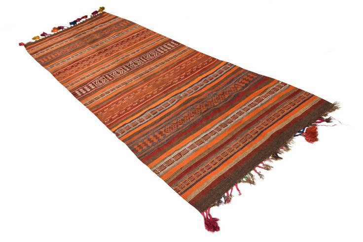 Detail image of 105cm x 320cm Hand Woven Kilim Fars Wool Runner Rug