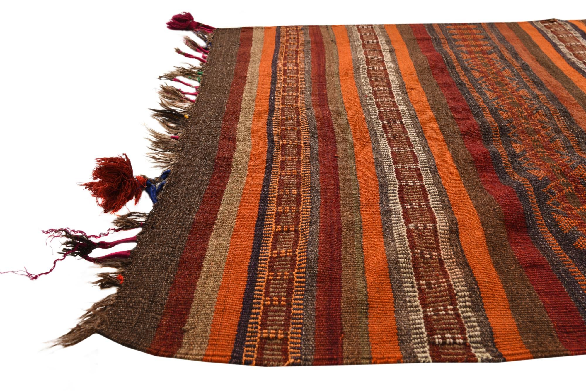 105cm x 320cm Tejido a mano Kilim Fars Alfombra Lana Pasillera