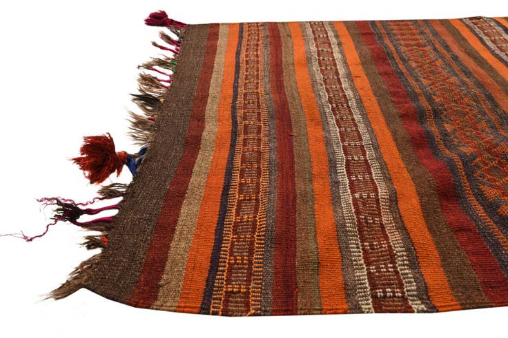 Detail image of 105cm x 320cm Hand Woven Kilim Fars Wool Runner Rug