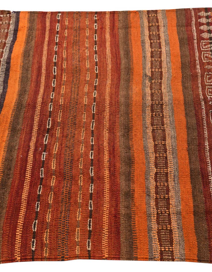 Detail image of 3' 6 x 10' 5  Hand Woven Kilim Fars Wool Runner Rug