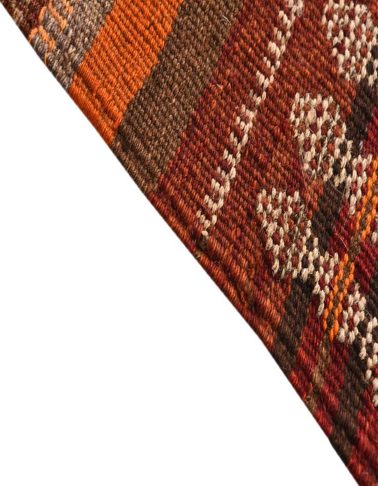 Detail image of 3' 6 x 10' 5  Hand Woven Kilim Fars Wool Runner Rug