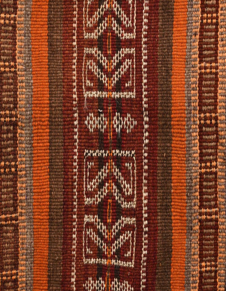 Detail image of 3' 6 x 10' 5  Hand Woven Kilim Fars Wool Runner Rug