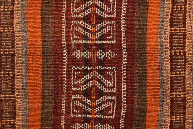 Detail image of 105cm x 320cm Hand Woven Kilim Fars Wool Runner Rug