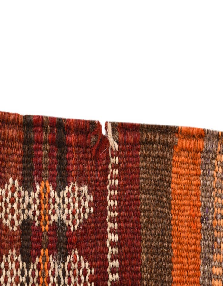 Detail image of 3' 6 x 10' 5  Hand Woven Kilim Fars Wool Runner Rug