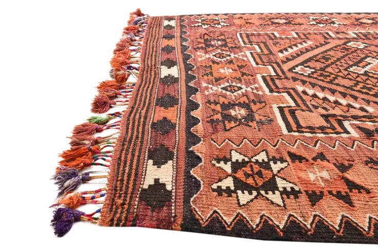Detail image of 4' 9 x 10' 3 Hand Woven Kilim Fars Wool Runner Rug