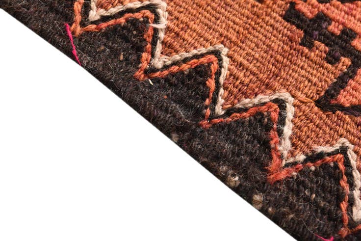 Detail image of 4' 9 x 10' 3 Hand Woven Kilim Fars Wool Runner Rug
