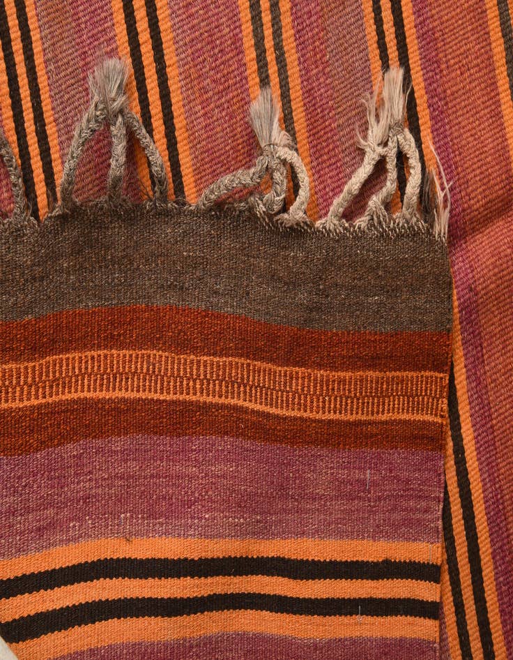 Detail image of 6' 6 x 14'  Hand Woven Kilim Fars Wool Runner Rug