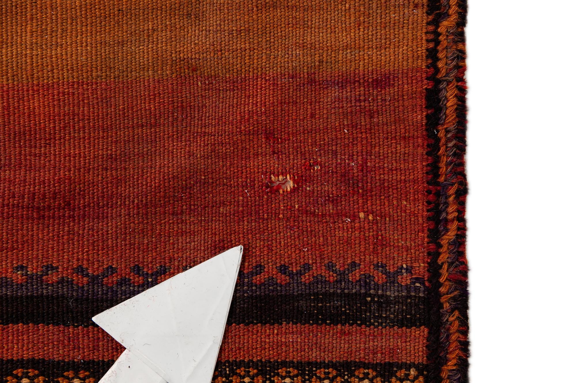 135cm x 375cm Tejido a mano Kilim Fars Alfombra Lana Pasillera