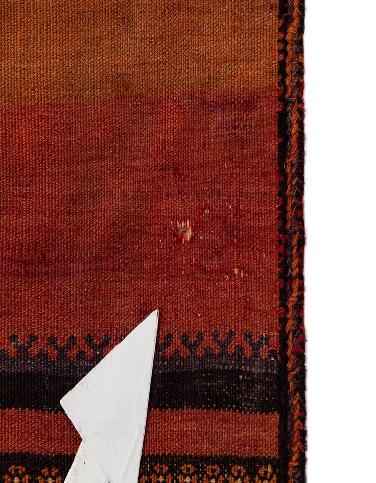 Detail image of 4' 6 x 12' 4  Hand Woven Kilim Fars Wool Runner Rug