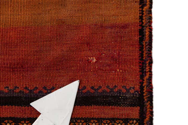 135cm x 375cm Hand Woven Kilim Fars Wool Runner Rug