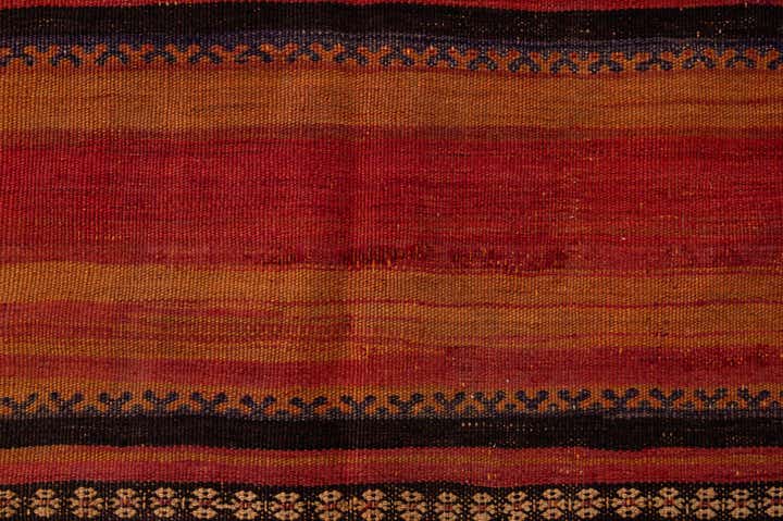 135cm x 375cm Hand Woven Kilim Fars Wool Runner Rug