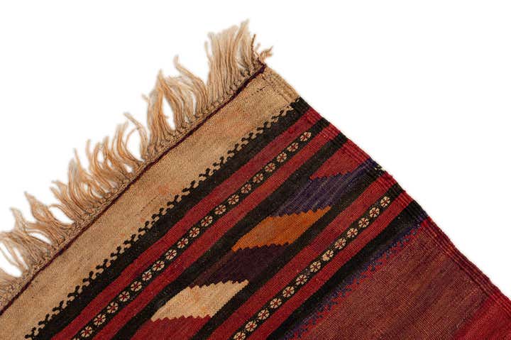 135cm x 375cm Hand Woven Kilim Fars Wool Runner Rug