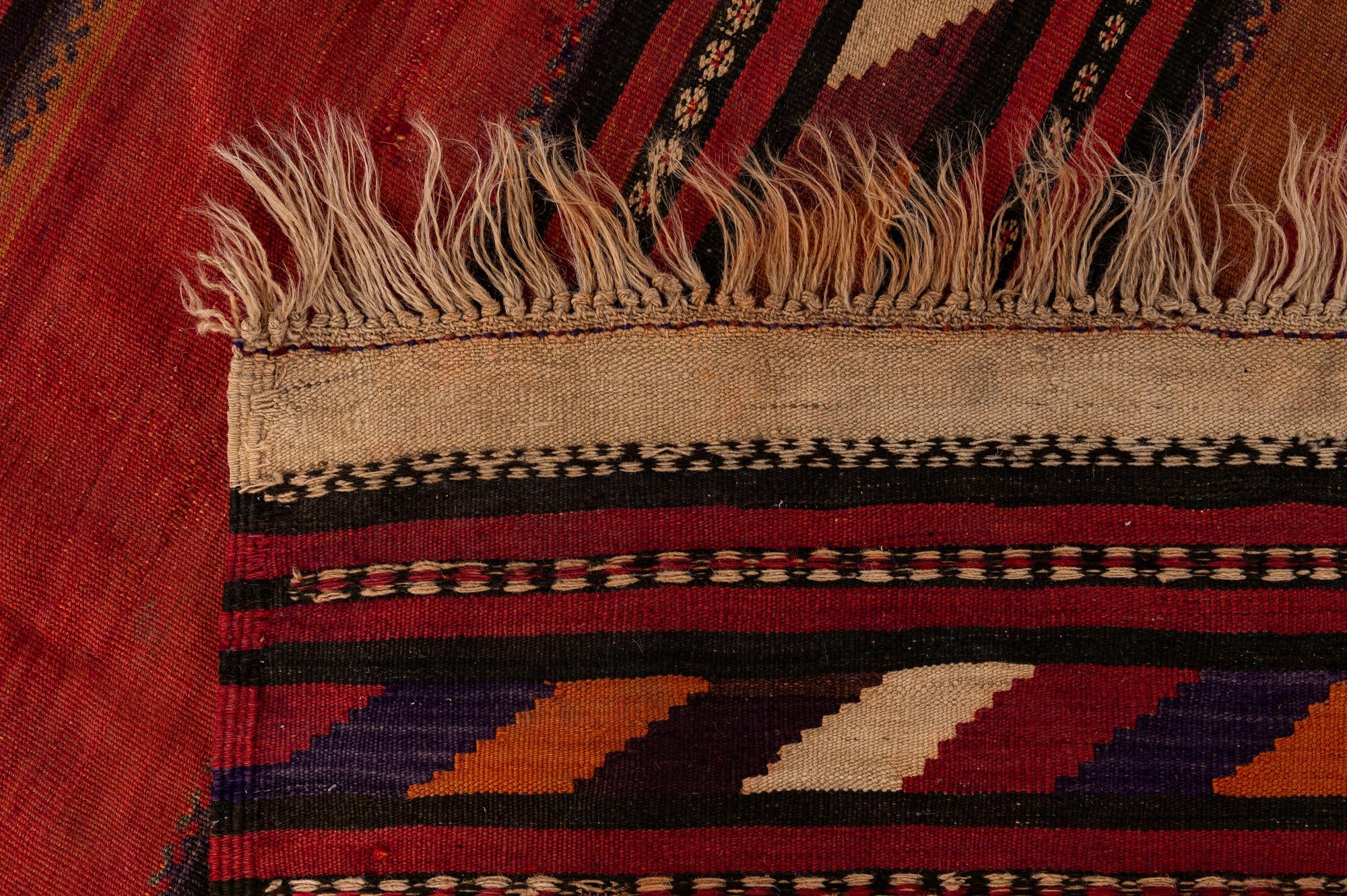 135cm x 375cm Tejido a mano Kilim Fars Alfombra Lana Pasillera