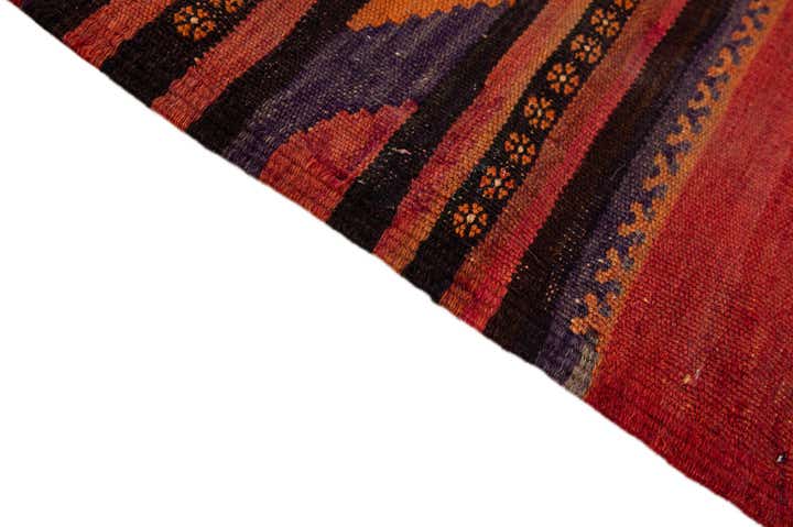 135cm x 375cm Hand Woven Kilim Fars Wool Runner Rug
