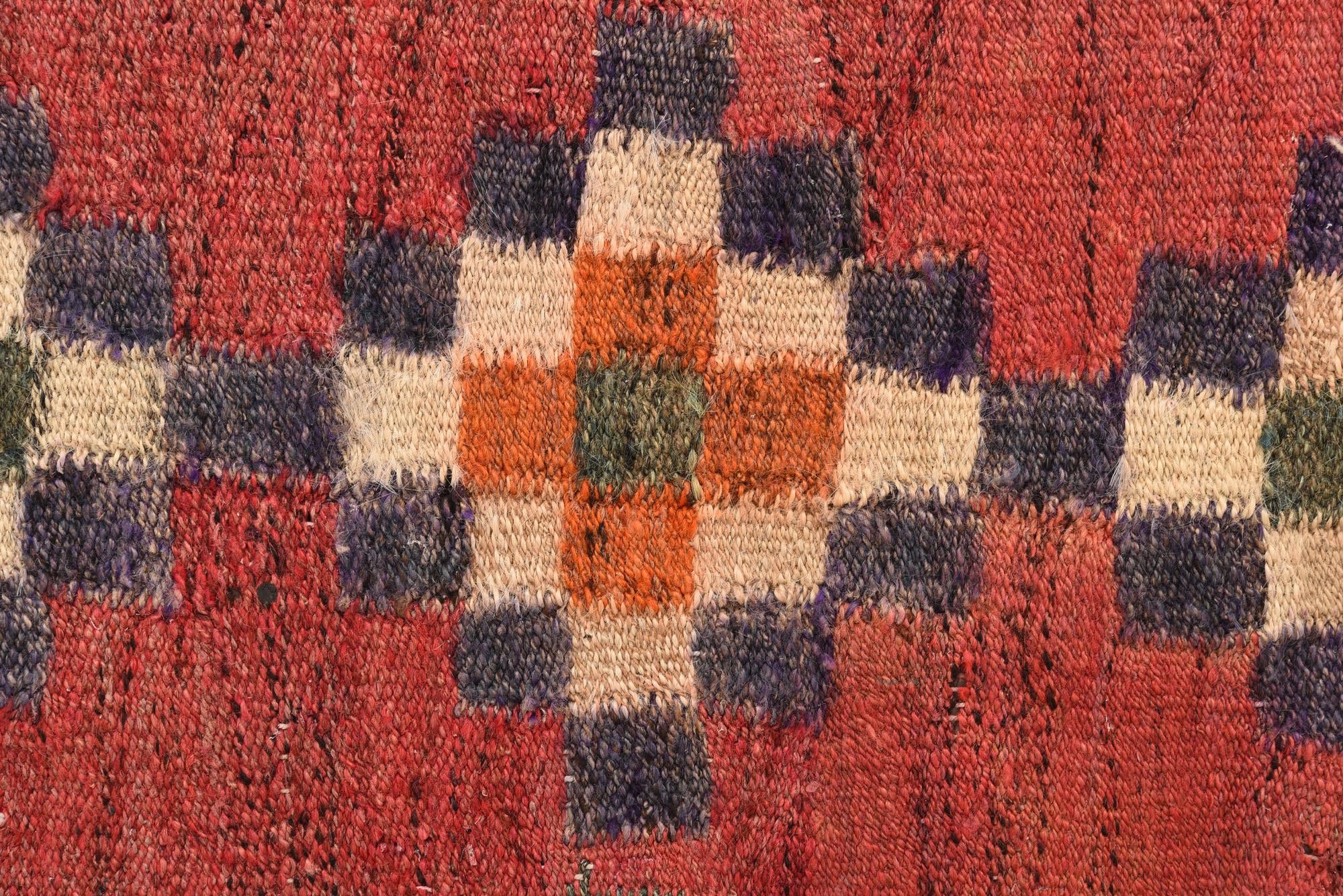 4' x 8' 10 Hand Woven Kilim Fars Wool Runner Rug