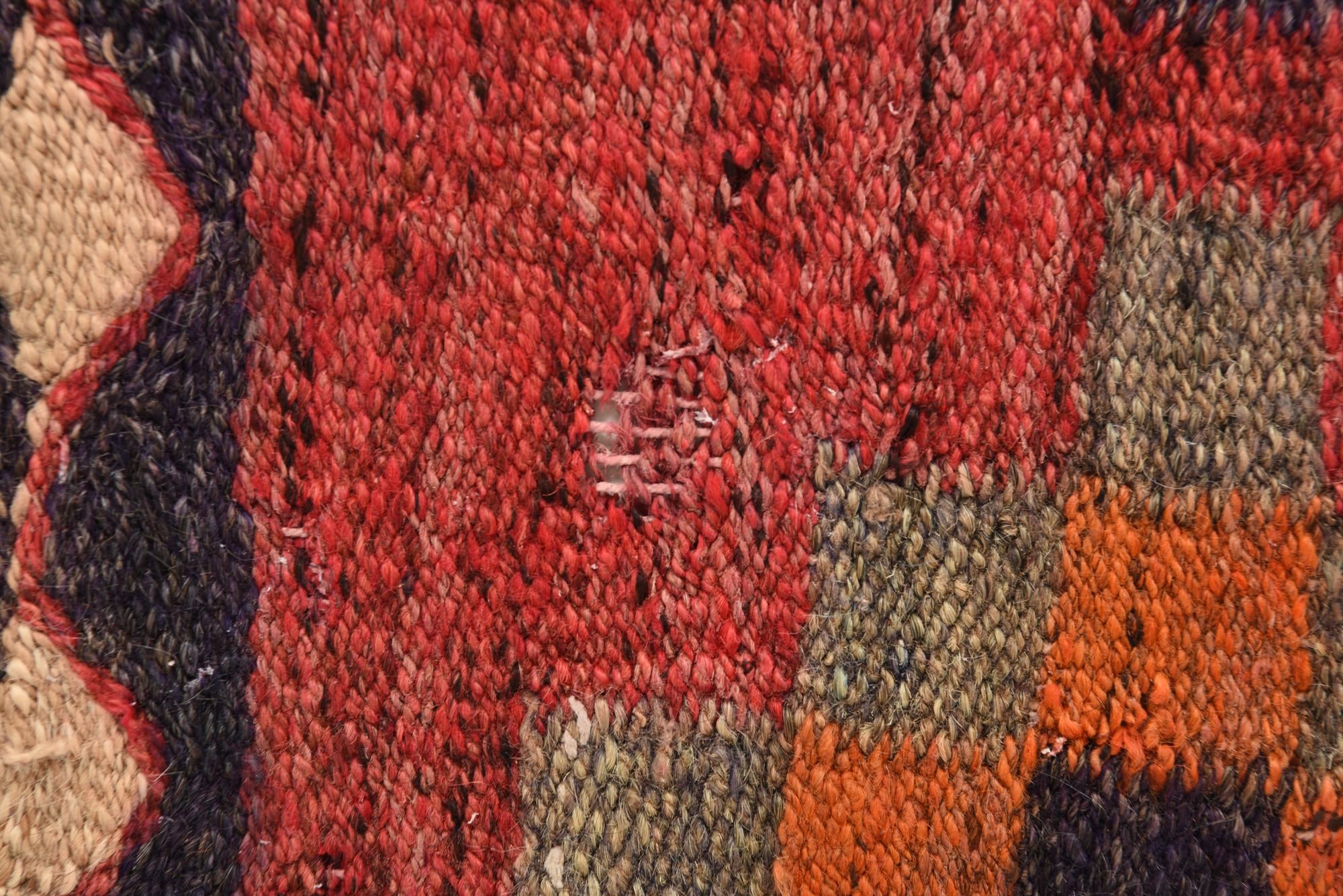 4' x 8' 10 Hand Woven Kilim Fars Wool Runner Rug