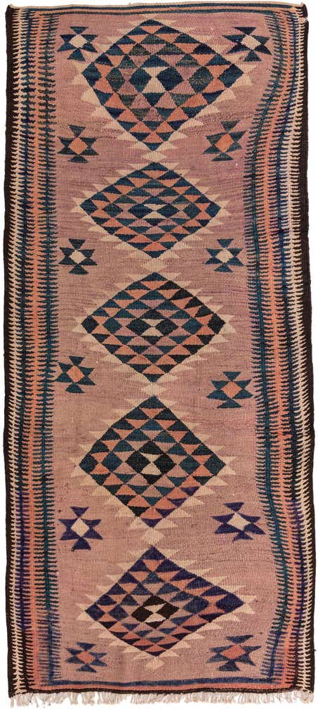 140cm x 290cm Handgewebt Kilim Fars Wolle Läufer Teppich
