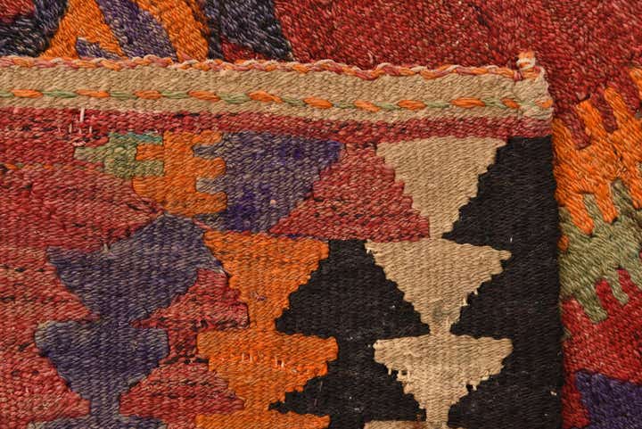 5' x 9' 6 Hand Woven Kilim Fars Wool Runner Rug