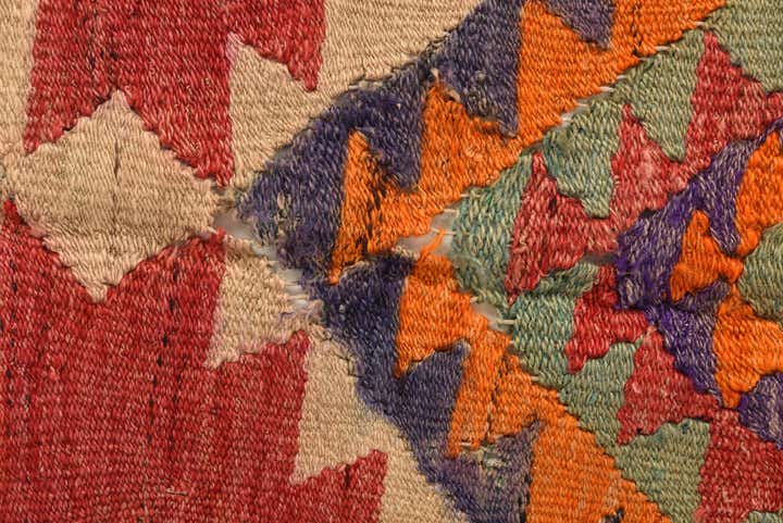 5' x 9' 6 Hand Woven Kilim Fars Wool Runner Rug