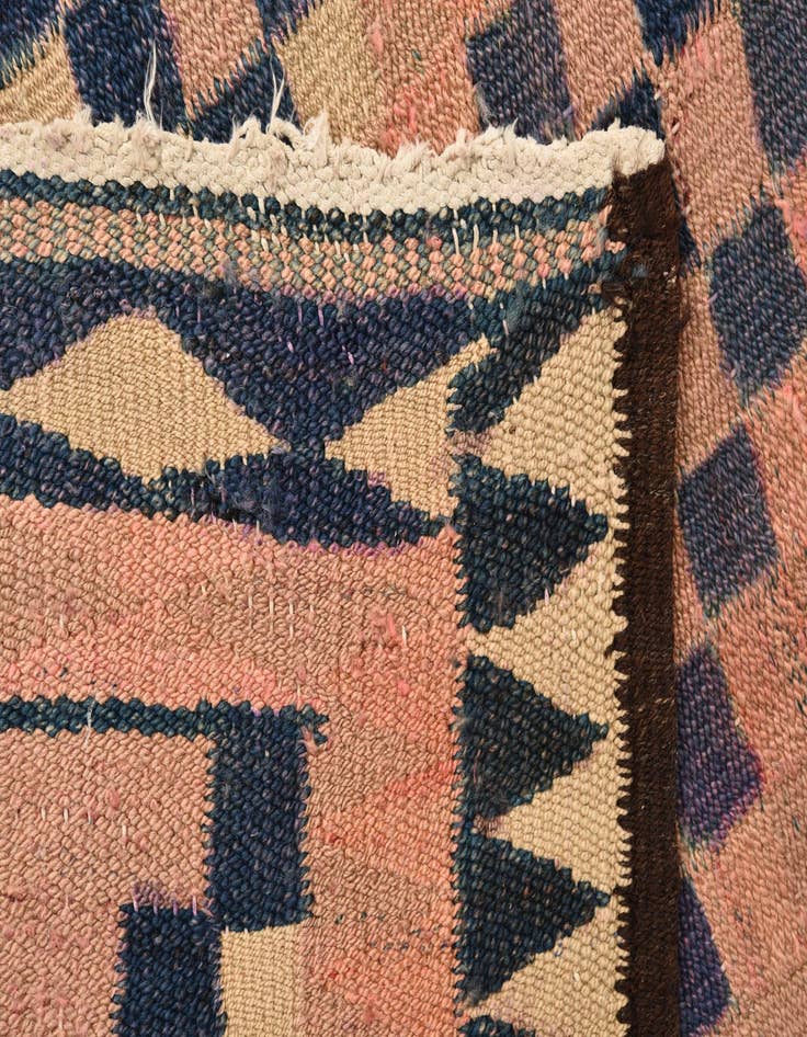 Detail image of 4' 2 x 8'  Hand Woven Kilim Fars Wool Runner Rug